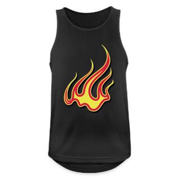 Fire flames art - Men's Breathable Tank Top - black - Front - Nick (188cm)