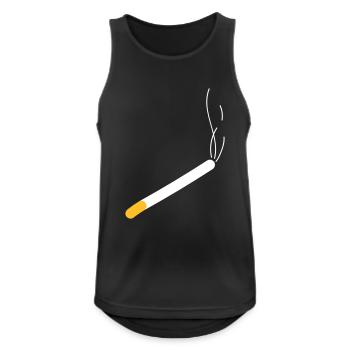 zigarette - Männer Tank Top atmungsaktiv - Schwarz - Vorne - Nick (188cm)