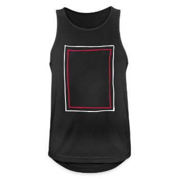 Rahmen Bilderrahmen - Männer Tank Top atmungsaktiv - Schwarz - Vorne - Nick (188cm)