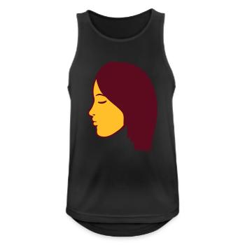 face head female woman girl girl pretty s - Men's Breathable Tank Top - black - Front - Nick (188cm)