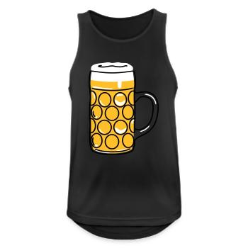 Tasse de bière, pinte, mesure - Débardeur respirant Homme - noir - Devant - Nick (188cm)