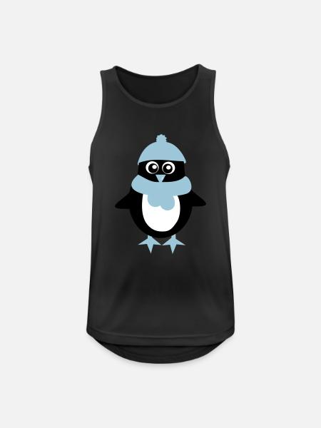 Penguin - Winter - Christmas - Men's Breathable Tank Top - black