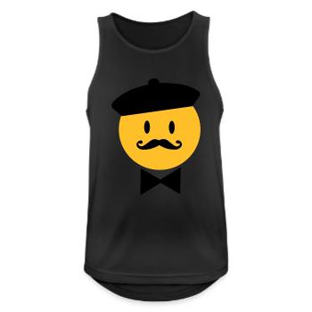 Frankreich - Männer Tank Top atmungsaktiv - Schwarz - Vorne - Nick (188cm)