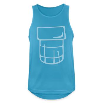 Schweizer Joghurt in kleinem 0 - Männer Tank Top atmungsaktiv - Saphirblau - Vorne - Nick (188cm)