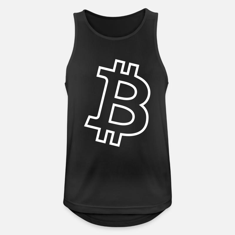 Bitcoin Logo - Männer Tank Top atmungsaktiv - Schwarz