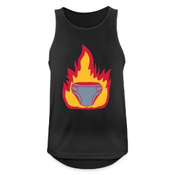 Feuer Windel heiß - Männer Tank Top atmungsaktiv - Schwarz - Vorne - Nick (188cm)