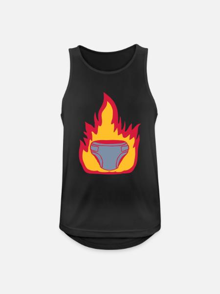 Fire diaper hot - Men's Breathable Tank Top - black