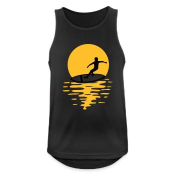 Sun Evening Surfers - Men's Breathable Tank Top - black - Front - Nick (188cm)