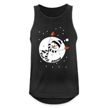 Let it snow - Männer Tank Top atmungsaktiv - Schwarz - Vorne - Nick (188cm)