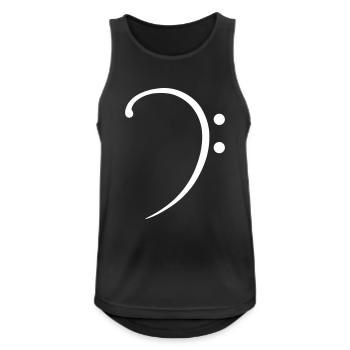 Bass Musik Notenschlüssel Note Melodie Musiknote - Männer Tank Top atmungsaktiv - Schwarz - Vorne - Nick (188cm)