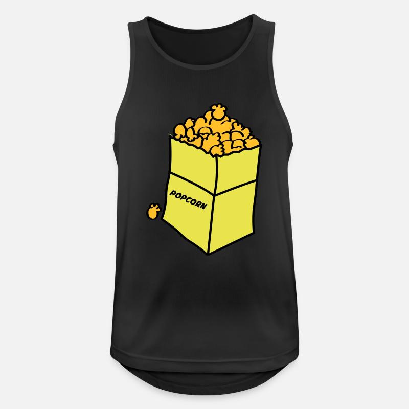 popcorn 02 - Männer Tank Top atmungsaktiv - Schwarz