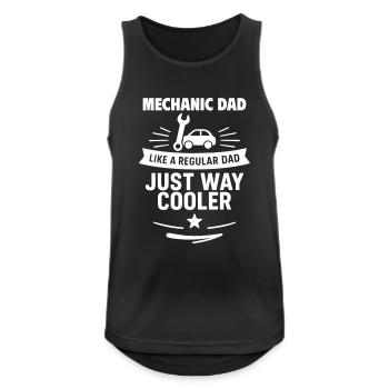 Workshop dad – cooler than average - Men's Breathable Tank Top - black - Front - Nick (188cm)