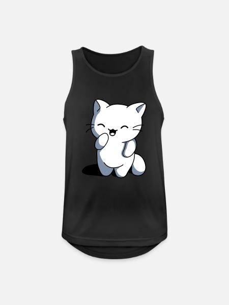 Kitten kawaii funny - Men's Breathable Tank Top - black