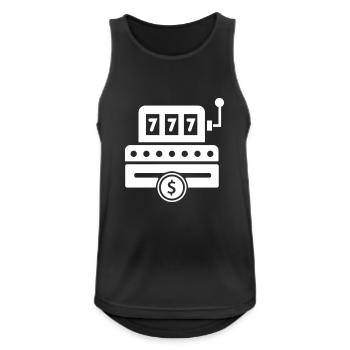 slott machine/ einarmiger Bandit - Männer Tank Top atmungsaktiv - Schwarz - Vorne - Nick (188cm)