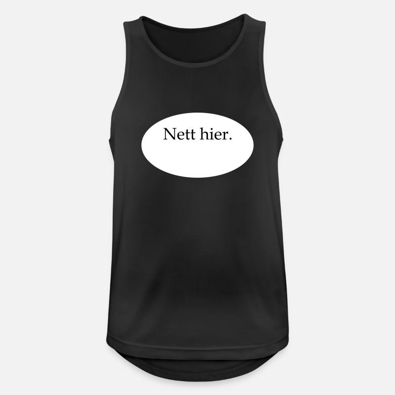 Nett hier Blanko Vorlage - Männer Tank Top atmungsaktiv - Schwarz