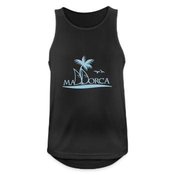 Segelnvor Mallorca / Mallorca sailing (1c) - Men's Breathable Tank Top - black - Front - Nick (188cm)
