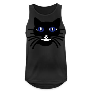 Cat cartoon (Colors customizable) - Men's Breathable Tank Top - black - Front - Nick (188cm)