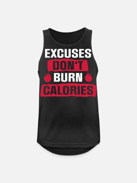 Excuses don't burn Calories - Men's Breathable Tank Top - black