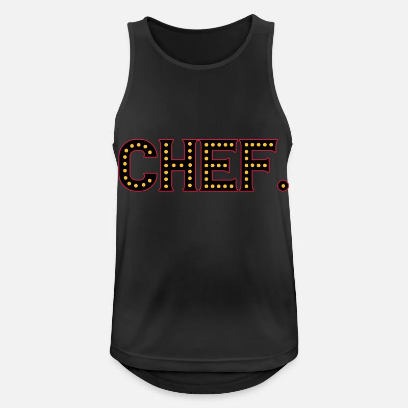 Chef | Farben änderbar - Männer Tank Top atmungsaktiv - Schwarz