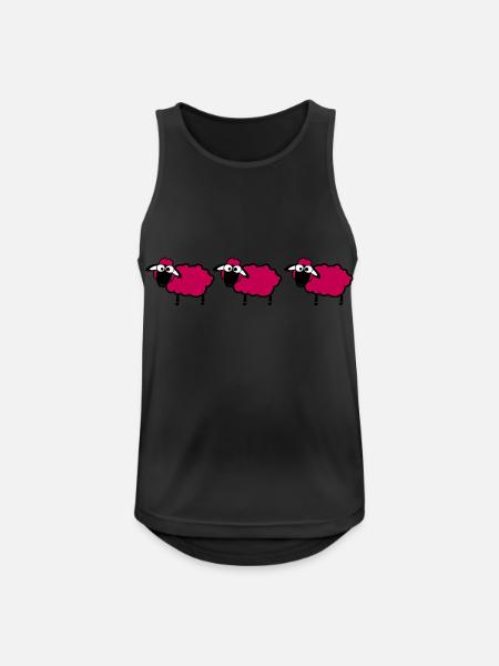 flock sheep - Men's Breathable Tank Top - black