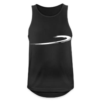 geschwungener Schweif | Vector-Graphic - Männer Tank Top atmungsaktiv - Schwarz - Vorne - Nick (188cm)