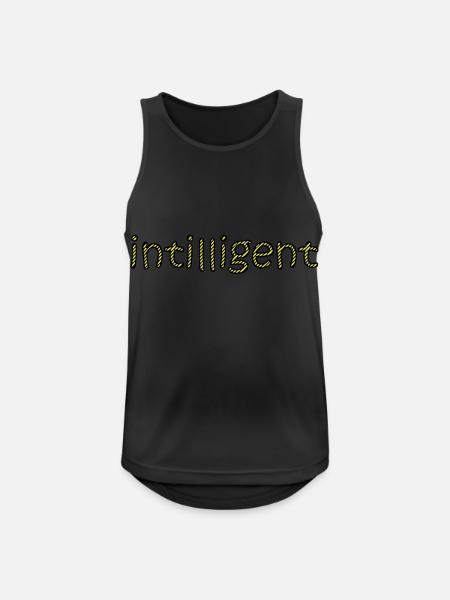intelligent - Männer Tank Top atmungsaktiv - Schwarz