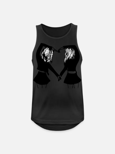 Love! - Männer Tank Top atmungsaktiv - Schwarz