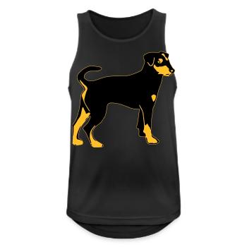 pinscher chien - Débardeur respirant Homme - noir - Devant - Nick (188cm)