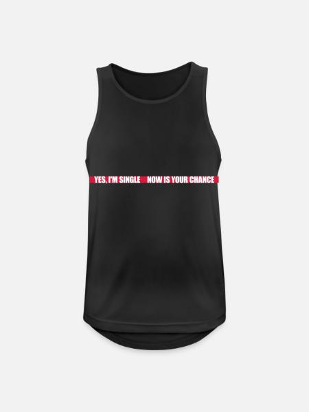 single now your chance - Männer Tank Top atmungsaktiv - Schwarz