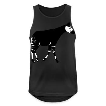 Okapi - Männer Tank Top atmungsaktiv - Schwarz - Vorne - Nick (188cm)