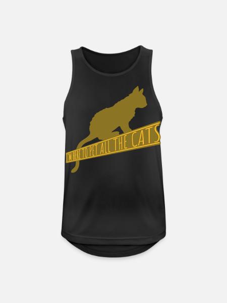 Pet All The Cats - Men's Breathable Tank Top - black