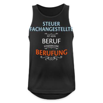 Steuerfachangestellte Beruf - Männer Tank Top atmungsaktiv - Schwarz - Vorne - Nick (188cm)