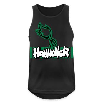 Hannover - Pyro - Männer Tank Top atmungsaktiv - Schwarz - Vorne - Nick (188cm)