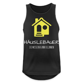 Häuslebauer Haus Bauherr Geschenk Idee - Männer Tank Top atmungsaktiv - Schwarz - Vorne - Nick (188cm)