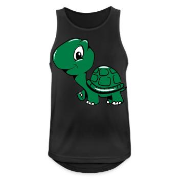Turtle cute darling funny - Men's Breathable Tank Top - black - Front - Nick (188cm)