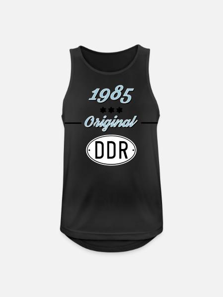 1985 Original DDR - Männer Tank Top atmungsaktiv - Schwarz