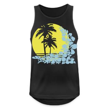 Palm Sunset - Débardeur respirant Homme - noir - Devant - Nick (188cm)