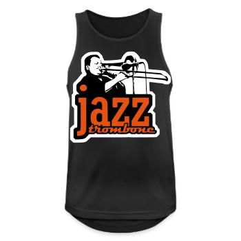Jazz trombone - trombone de jazz - Débardeur respirant Homme - noir - Devant - Nick (188cm)