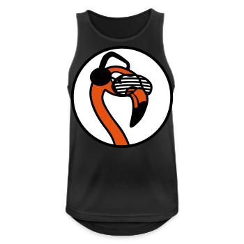 circle logo round head dj party celebrate sunglasses - Men's Breathable Tank Top - black - Front - Nick (188cm)