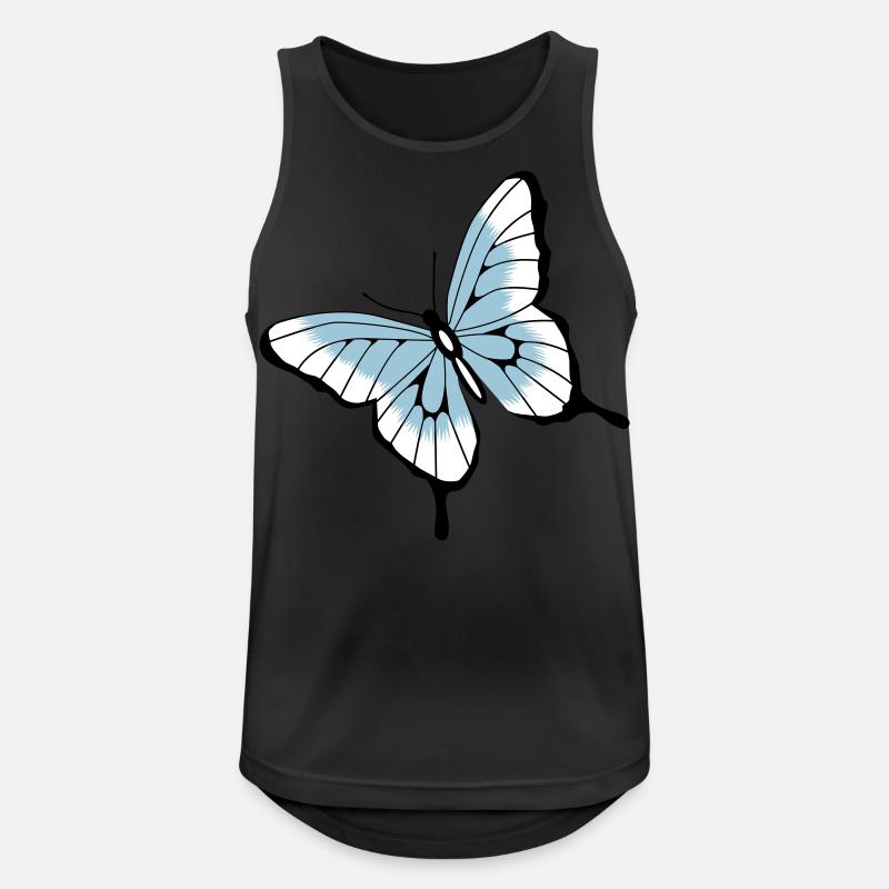 Schmetterling - Männer Tank Top atmungsaktiv - Schwarz