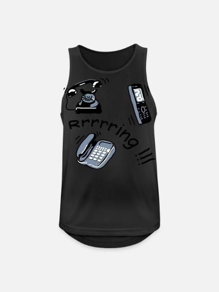 telephone - Men's Breathable Tank Top - black