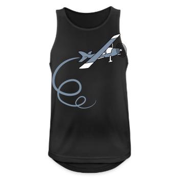 looping aerobatics aerobatic propeller small plane - Men's Breathable Tank Top - black - Front - Nick (188cm)