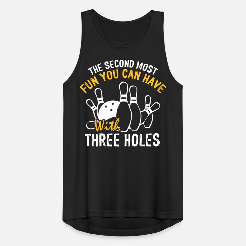 Fun With Three Holes Funny Bowling Männer Tank Top atmungsaktiv