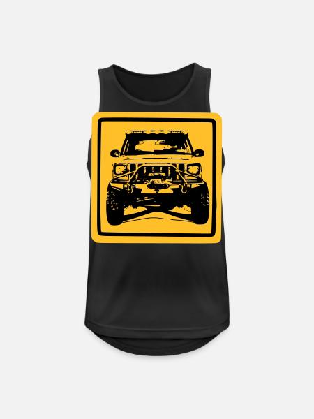 Jaune XJ - Débardeur respirant Homme - noir