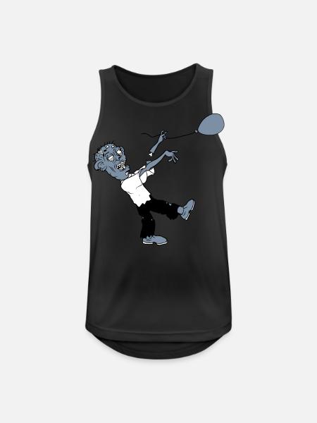 Zombie loses balloon - Men's Breathable Tank Top - black