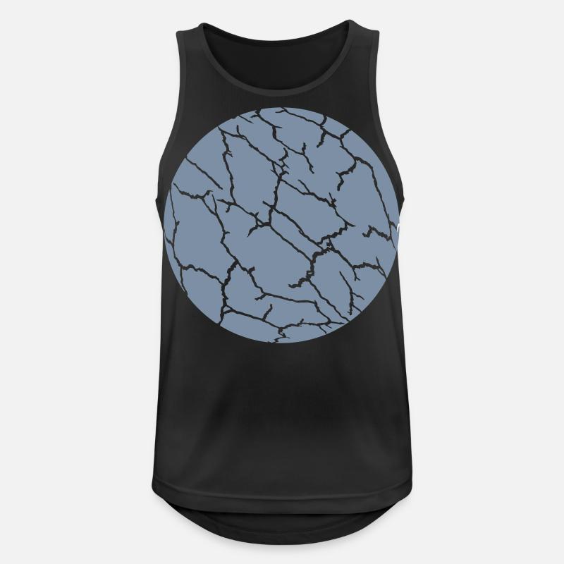 Ball Cracks Pattern Texture - Men's Breathable Tank Top - black