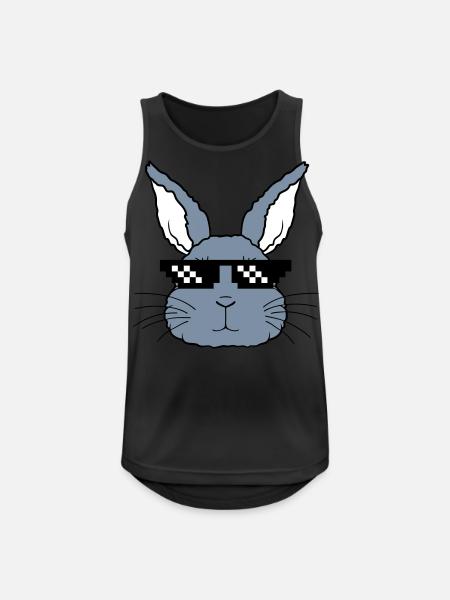 Hase deal with it - Men's Breathable Tank Top - black