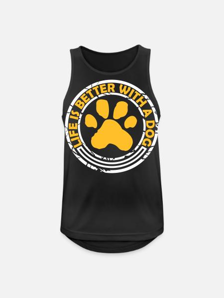 better with a dog - Men's Breathable Tank Top - black