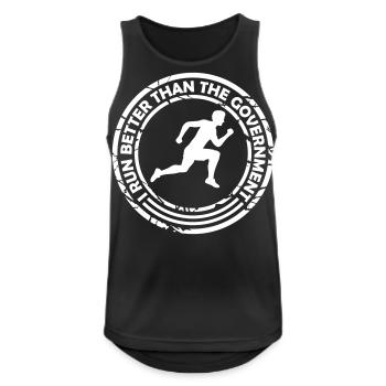 run better than government - Men's Breathable Tank Top - black - Front - Nick (188cm)