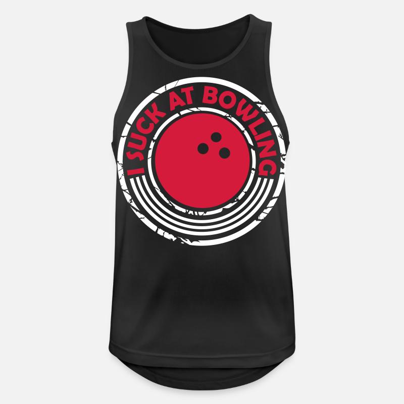 I suck at bowling - Männer Tank Top atmungsaktiv - Schwarz